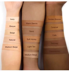 LA Girl PRO Matte Foundation all shade swatch