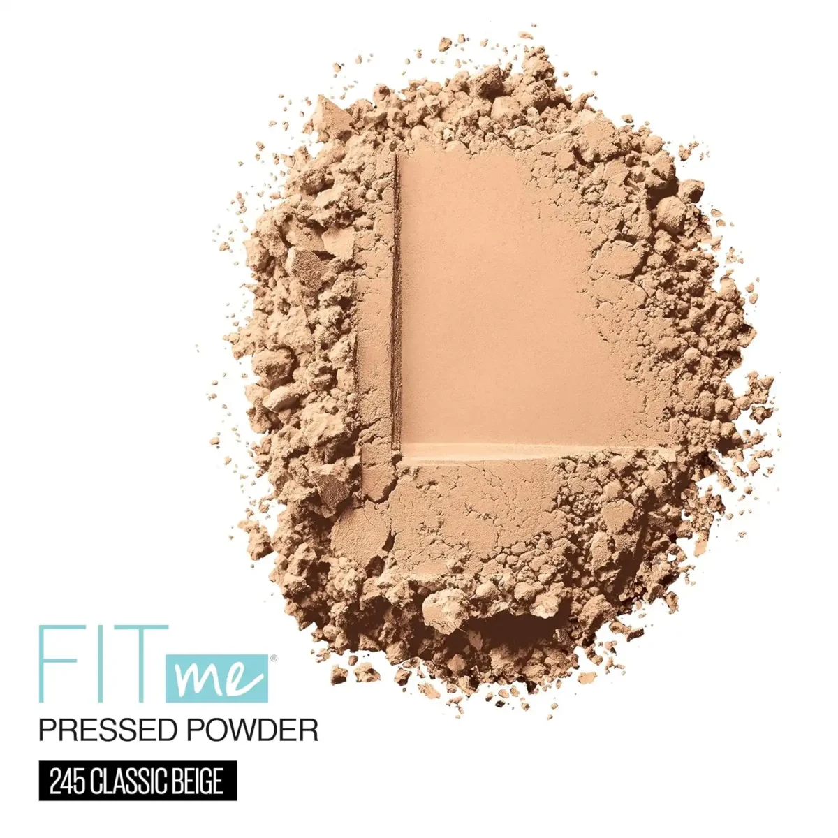 Maybelline Fit Me Matte and Poreless Pressed Powder Classic Beige 245 Swatch