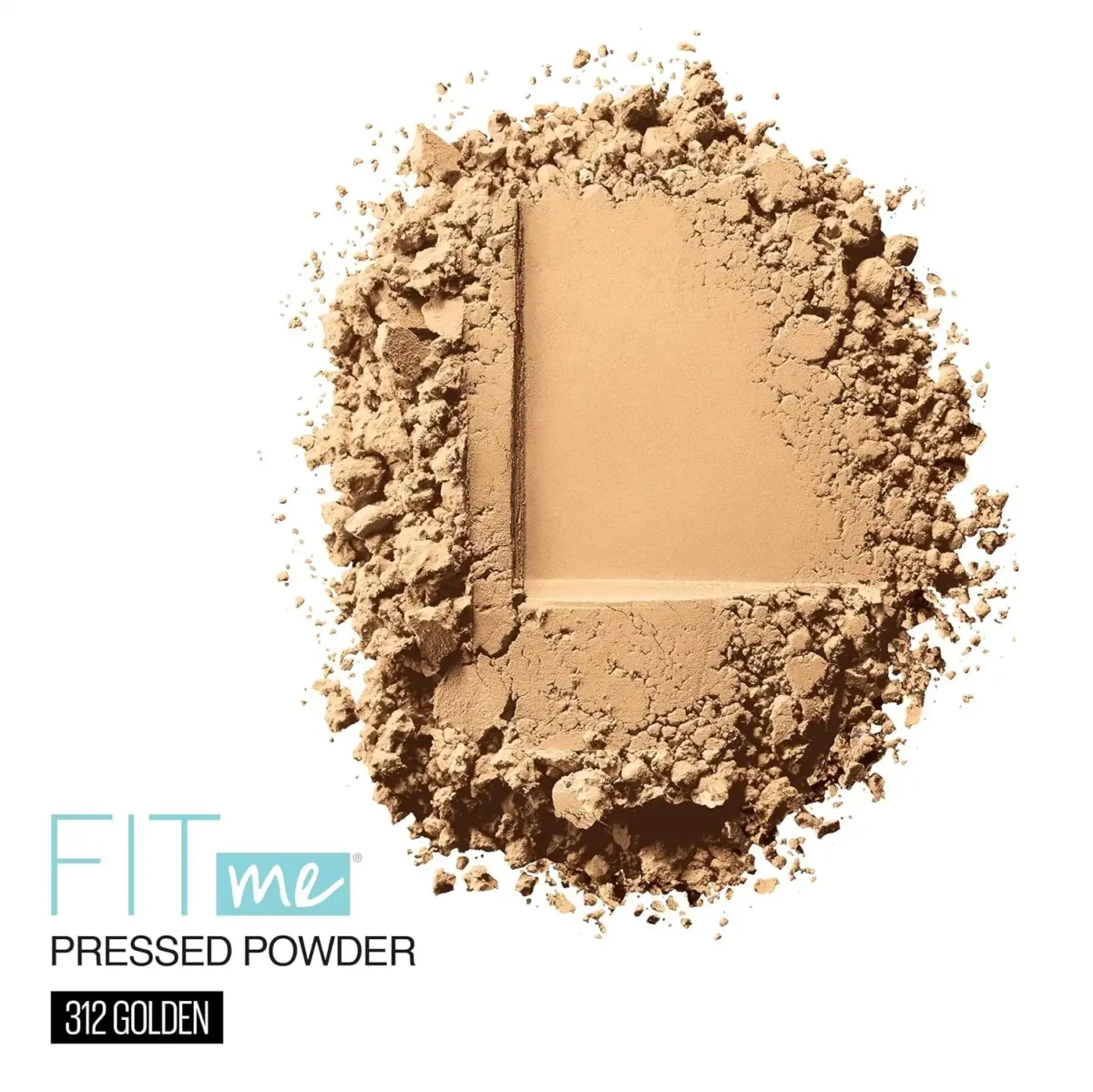 Maybelline Fit Me Matte and Poreless Pressed Powder Golden 312 Swatch