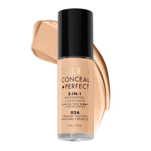 Milani Conceal and Perfect Foundation Creamy Natural 02a