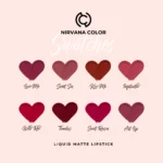 Nirvana Color Liquid Matte Lipstick Wild Red All Shades Swatches