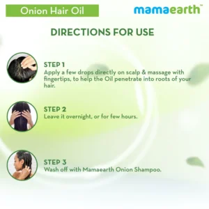 Mamaearth onion hair oil for hair regrowth and hair fall control with redensyl (4)