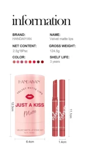 Handaiyan Just A Kiss Lipstick 8 pcs Set (2)