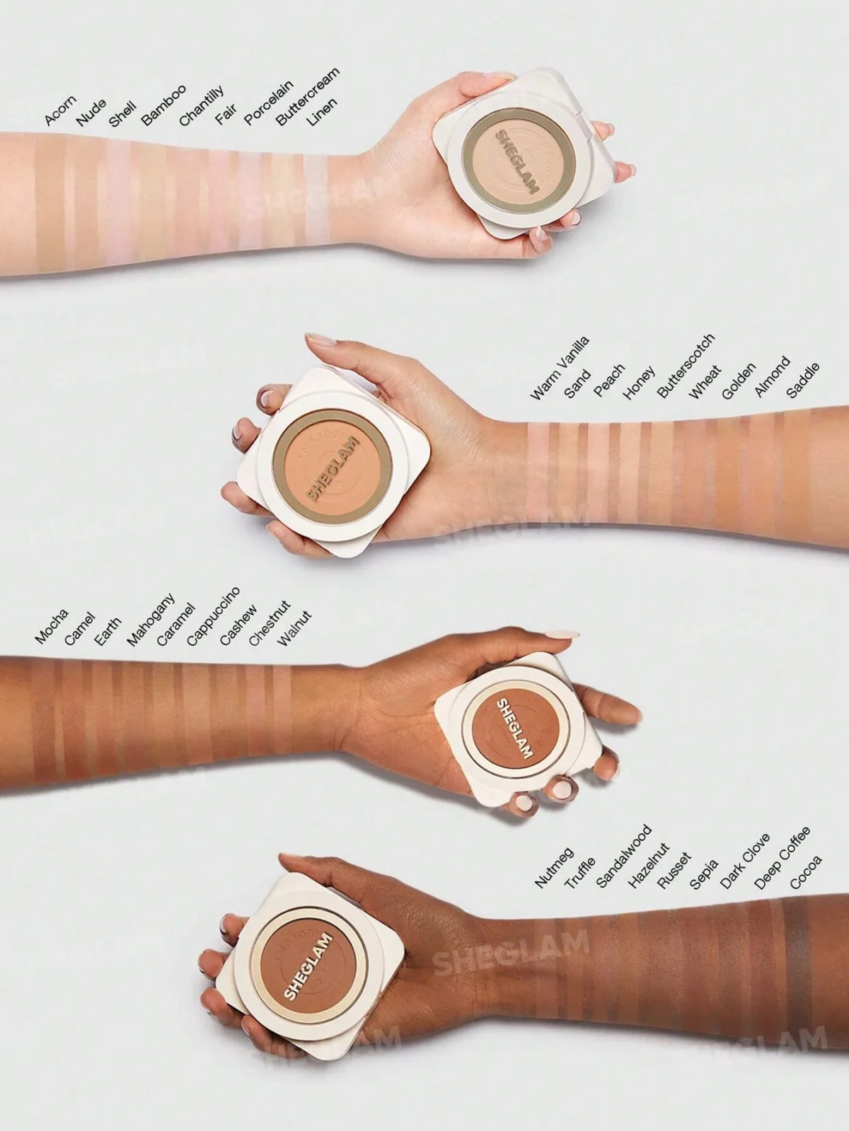 Sheglam Skin Focus High Coverage Powder Foundation Shades